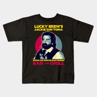 Jackie Daytona Lucky Brew's Bar And Grill Kids T-Shirt